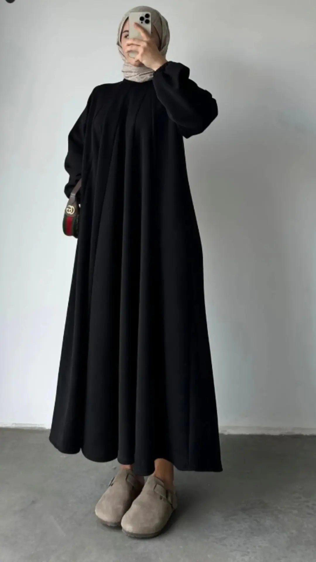 Robe sweat oversize noire